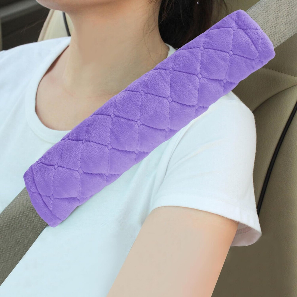 2 Pcs Soft Auto Seat Belt Cover Seatbelt Cushions Shoulder Pad For A More Comfortable Driving Compatible With All Cars And Backpack 9357860849609