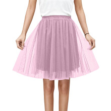 Women's Sparkly High-Waist Pleated Skirt, Flowy Hem