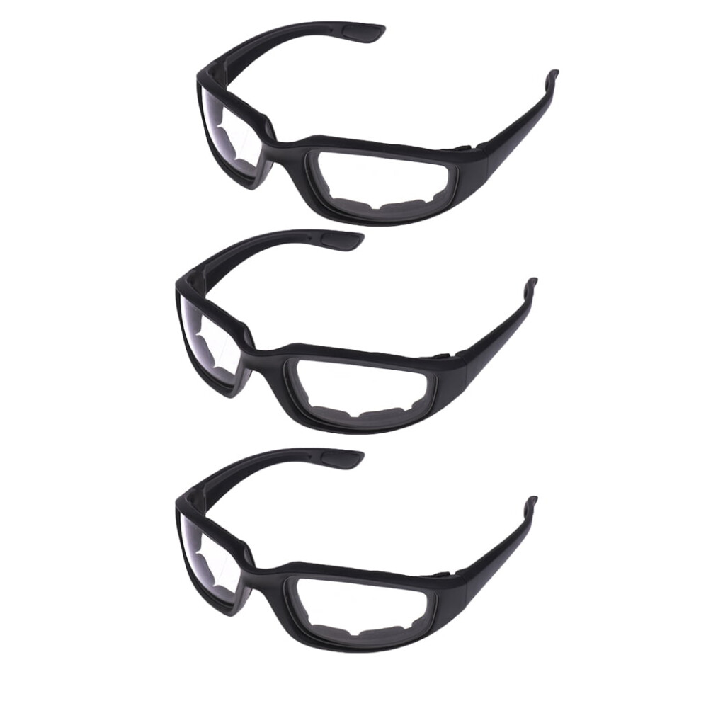 3X Wind Resistant Sunglasses Sports Motorcycle Riding Glasses Clear 9357860849883