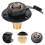 3Sets Wohnwagen Wasser-Einlassflansch ABS Messing Mit Dichtung Schwarz 11