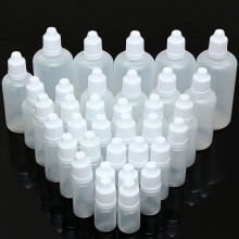 GROFRY 5 Pcs Durable 5-100ml Empty Plastic Squeezable Dropper Bottles Eye Liquid Dropper
