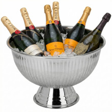 Celebration Stainless Steel Punch Bowl 12L Party Drinks Cooler Fruit Salad Bowl