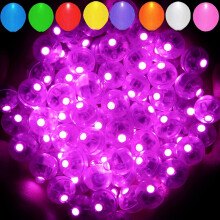 100 stuks roze LED-ballonlampjes, waterdichte mini-ronde lampjes voor feestjes, bruiloften, verjaardagen, festivals, nieuwjaars- en kerstdecoratie