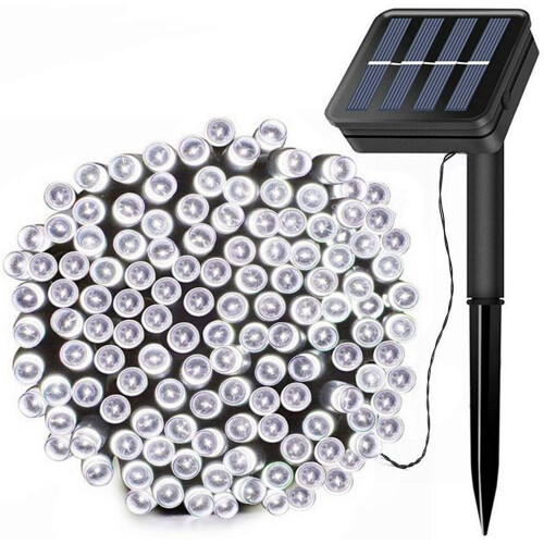 39ft100-LED Ηλιακά Φωτιστικά σε Κορδόνι, 8 Λειτουργίες, Αδιάβροχα, Ψυχρό Λευκό,