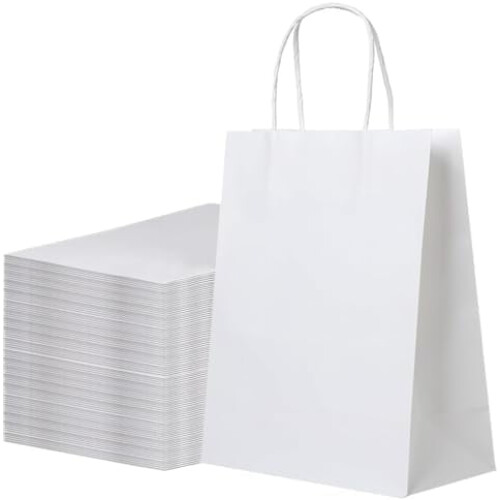 Τσάντες δώρου από χαρτί kraft 8x4,25x10,5in - 100 τεμάχια