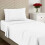 Twin Sheet Set Brushed Microfiber 3-Piece White 1