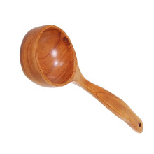 Japanese Style Handmade Wooden Bamboo Kitchen Ladle for Mixing and Serving Food