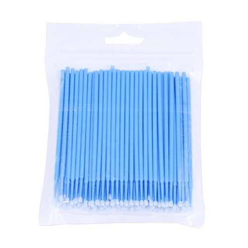 Bomuldsrensepinde til øjenvippeextensions, 200 stk., 10 stk.