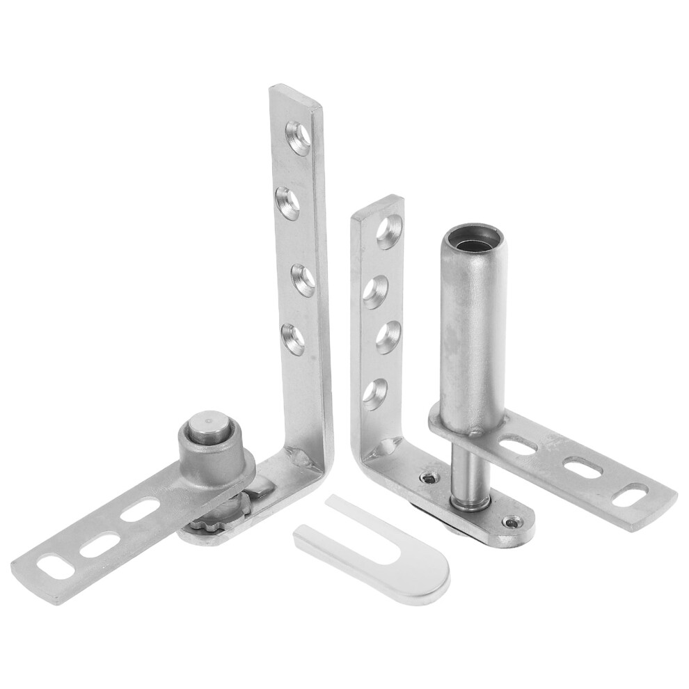 Worgeous 1 Pair Double Swing Hinges Hidden Door Pivot Hinges Self-Closing Feature For Double Swinging Doors Stainless Steel For Household 9482726782926
