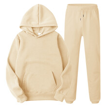 Men and Women Fall Winter Sports Active Leisure Solid Color Hooded Sweater and Closed Trousers Two Piece Suit Casual Outdoor Versatile Daily Wear