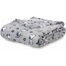 Peanuts Snoopy pluche deken – VelvetLoft, tweepersoons/queensize 90"x90", officieel Peanuts product, compatibel met Peanuts