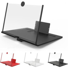 Neueste 10/12-Zoll-3D-HD-Faltbildschirmlupe – Ausziehbarer, verstellbarer Ständer, tragbar und universell für Handyfilme, Spiele und Videos