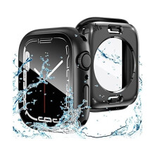 2-in-1 Wasserdichte Hülle & Displayschutzfolie für Apple Watch Series 6/5/4, SE 3/2/1 (40 mm) – Kompatibel mit Apple Watch