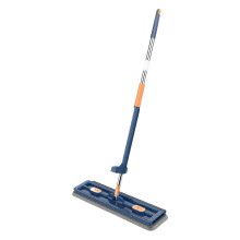 MOQIN Microfiber Mop, 16-54" Extendable Flat Mop with 2 Washable Pads, Scraper & 360 Rotating EVA Wiper Strip