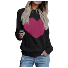 Hässliche Weihnachtspullover für Damen, Valentinstagspullover, Valentinstags-Sweatshirts für Damen, Rundhalsausschnitt, lange Ärmel, lockere