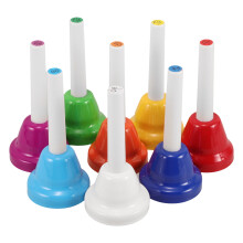 Montessori Desk Bells Set, 8-Pcs Colorful Hand Bells for Kids – Educational Music Toys Compatible with Montessori Learning