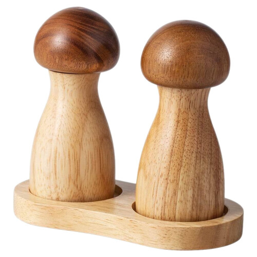 NUTEDOM1 Set Sel et Poivre en Bois en Forme de Champignon Manuel d'utilisation