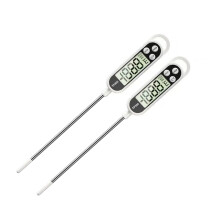 2 Pcs Food Thermometer Waterproof Digital Thermometer with Long Stainless Steel Probe Backlit LCD Display Kitchen Tool for Cooking Grilling Baking