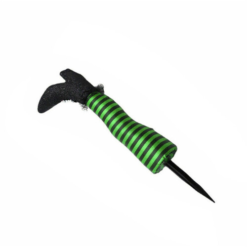 Gambe da strega cattiva, decorazione verde per Halloween