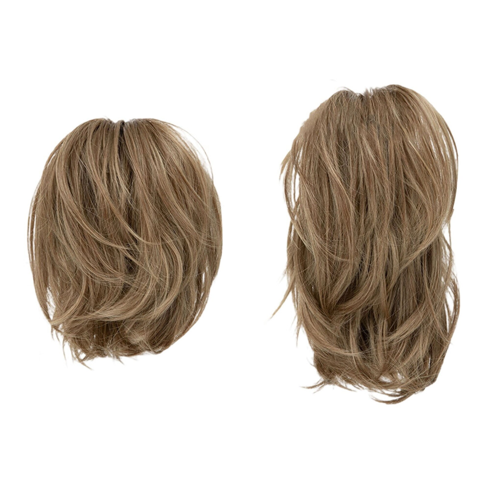 Unisex Human Hair Messy Bun Piece With Bendable Wire 8 In