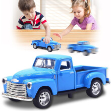 Retro-Pickup-Truck-Spielzeug in Blau, 1:32, Druckguss
