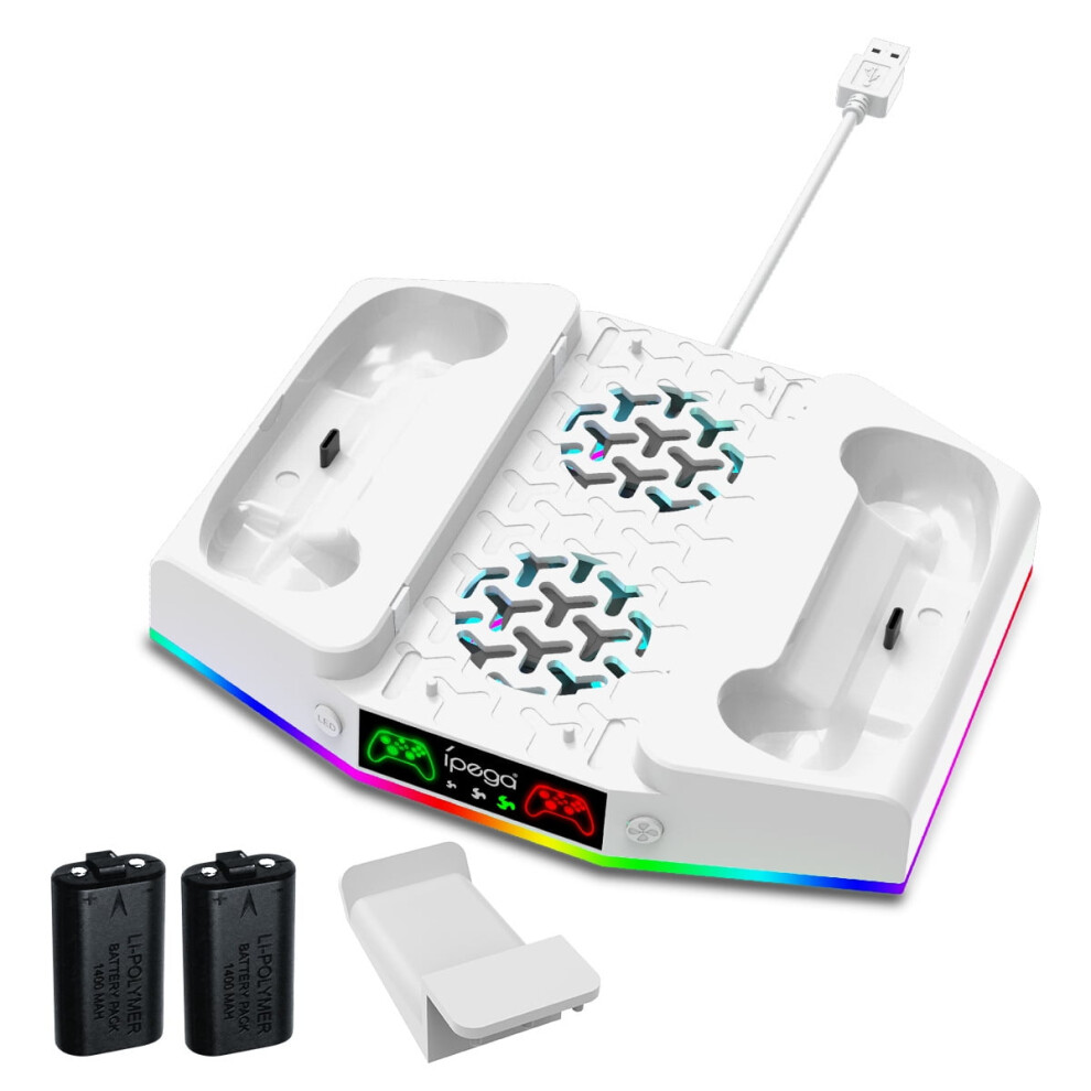 All-In-One Charging Cooling Stand For Xbox Series S Â Dual Controller Charger Dock, Headphone Hook, Low-Noise Fan, Space-Saving Accessory 9482726785972