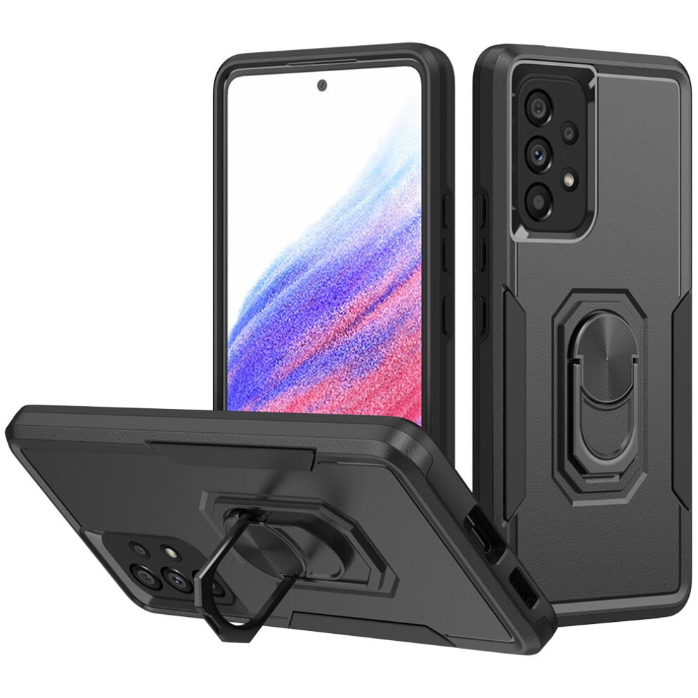 Xhy Compatible With Samsung Galaxy A53 5G Military Grade Shockproof Case With Ring Holder, Kickstand, Magnetic Car Mount, Dual Layer Protection 9482726786733