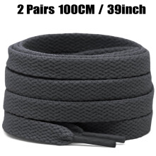 2 pares de cordones planos de 0,31 pulgadas de ancho para zapatillas deportivas, cordones para zapatillas de deporte, cordones para botas y calzado
