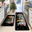Christmas Kitchen Rug Set of 2 Black Polyester Rectangle 1