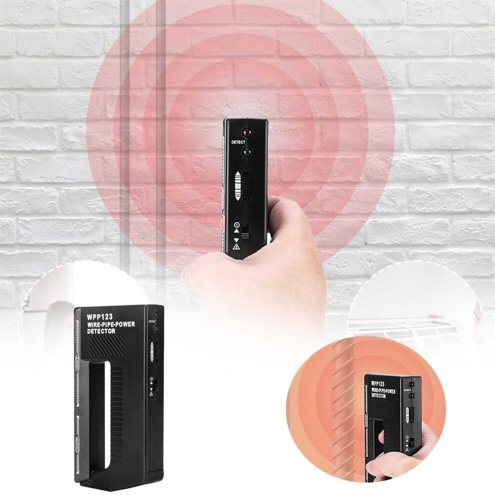 High-Sensitivity Adjustable Wall Scanner With Metal & Ac Wire Detection, Compatible With Wpp123 (Black) 9482726786122