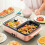 DENEST Ηλεκτρική ψησταριά BBQ Hot Pot Pan Αντικολλητικό 2Gear Power από ανοξείδωτο ατσάλι ροζ 1