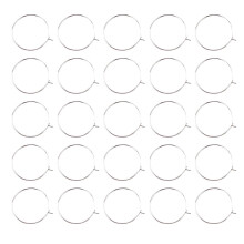 100 Stück silberne Weinglas-Anhängerringe, 30 x 25 mm