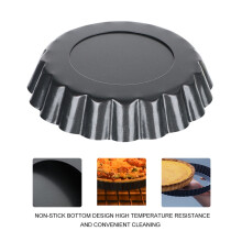 moldes para tartas de acero al carbono antiadherentes para hornear, con base extraíble y laterales redondos acanalados de 9,9 cm (3,9 pulgadas)