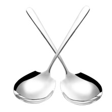 2Pcs Serving Spoons Large Stainless Steel Spoon Buffet Banquet Serving Food Rice Spoon