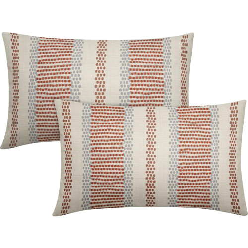 Burnt Orange Pillow Covers 12x20 in (2 pcs)