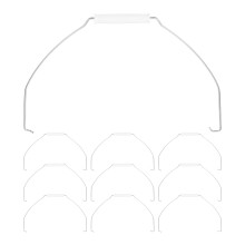 Conjunto de 10 alças de metal para balde, com pegada firme e resistente, ideais para uso doméstico.