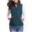 Vest for Women Winter Fall Basic Button Vest Solid Keep Warm Sleeveless Jacket with Pocket,Dark Blue 1