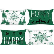 Fodere per cuscini natalizie, set da 4 pezzi (30x50 cm).