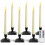 Candele a LED in cera per finestre con telecomando, timer e dimmer, 6 pezzi, colore avorio 1