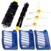 Piese de schimb pentru robot DISEN compatibile cu iRobot Roomba seria 500/600: 1 perie cu peri, 1 perie tip mixer, 3 perii laterale, 3 filtre Vac