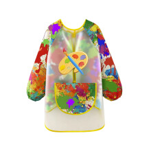 Kids' cartoon art smock long sleeve round neck 5-8 years