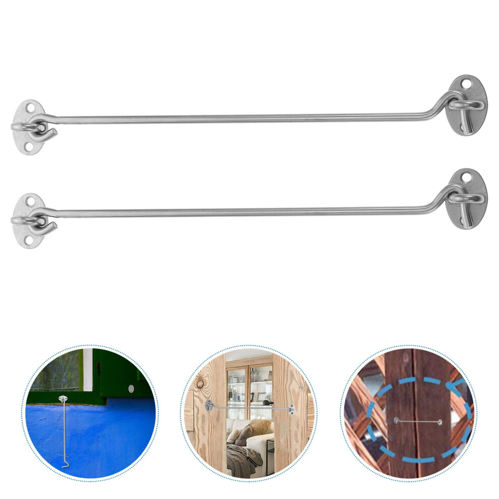 Ounona 2 Pcs Screws Hooks Stainless Steel Air Hook Inches Size 32.00X4.00x4.00cm 9180479085133