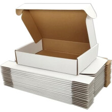 Small White Shipping Boxes (7x5x2"), 25-Pack Corrugated Mailers for Small Business, Crafts, Gifts & More