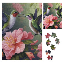Rompecabezas de madera de colibrí, 300 piezas