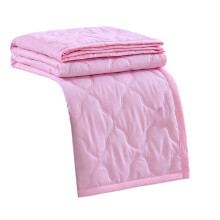 Skin-Friendly Washed Cotton Quilt Blanket, Silky Cooling Summer Blanket, Machine-Washable, Single/Queen/King, Factory Price, Hot Pink