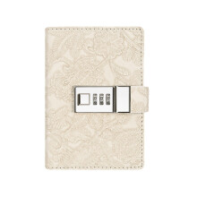 PU Leather Diary with Combination Lock, Refillable 5.5"x4" Journal for School/Office, Gift for Students/Teens – Compatible with Standard Refills