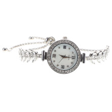 Elegant Rhinestone Mermaid Quartz Watch with Silver Chain Bracelet – Luxury Crystal Ladies Wristwatch for Dressy Events