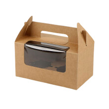 2 Pack Window Cupcake & Takeout Container With Easy Carry Handle Secure Frosting For 2 Cupcakes Or