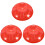 3Pièces Protections Plastique Rouge Détecteurs Anti- 2