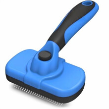 Self-Cleaning Slicker Brush for Dogs & Cats – Skin-Friendly Deshedding Tool, Compatible with Shedding Pets, Blue